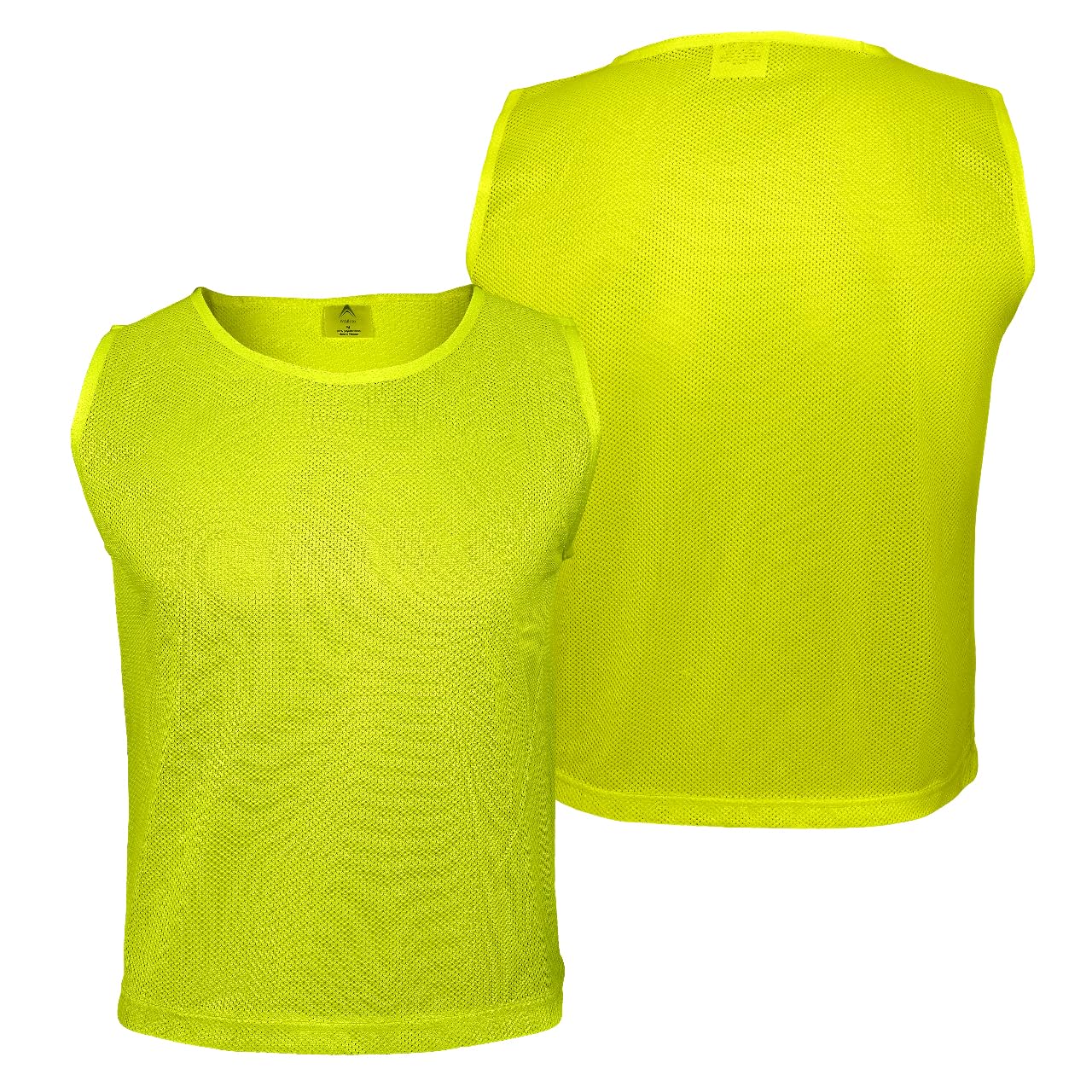 ATHLOVA Kids Scrimmage Vests - Mesh Practice Jerseys for Soccer, 18 Red & 18 Blue