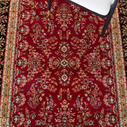 SAFAVIEH Area Rug 8x10 - Lyndhurst Collection - Large - Red & Black, Traditional Oriental Design, Non-Shedding & Easy to Clean, Ideal for Living Room, Bedroom, Dining Space (LNH331B)
