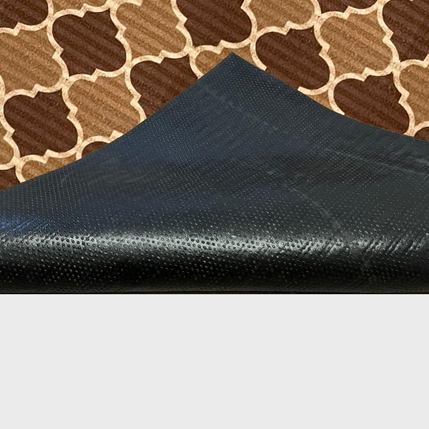 Indoor/Outdoor Custom Size Low Profile Runner Rug with Non-Slip PVC Backing - Water Resistant- 31'' & 36'' & 42'' Wide-Runner Rugs for Hallway, Entryway, Deck, Kitchen, Office, Garage- Trellis