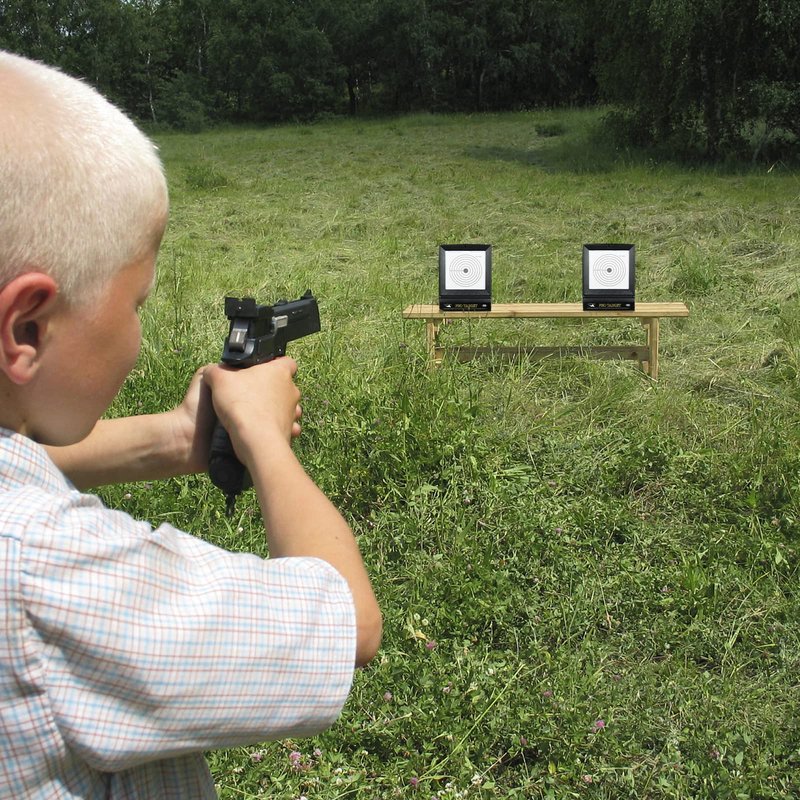 Airsoft Target with BB Catcher – Portable, Reusable BB Gun Targets for Indoor Outdoor Shooting Practice, Includes 60 Replaceable Paper Sheets, Mess-Free Target Trap for Backyard or Range