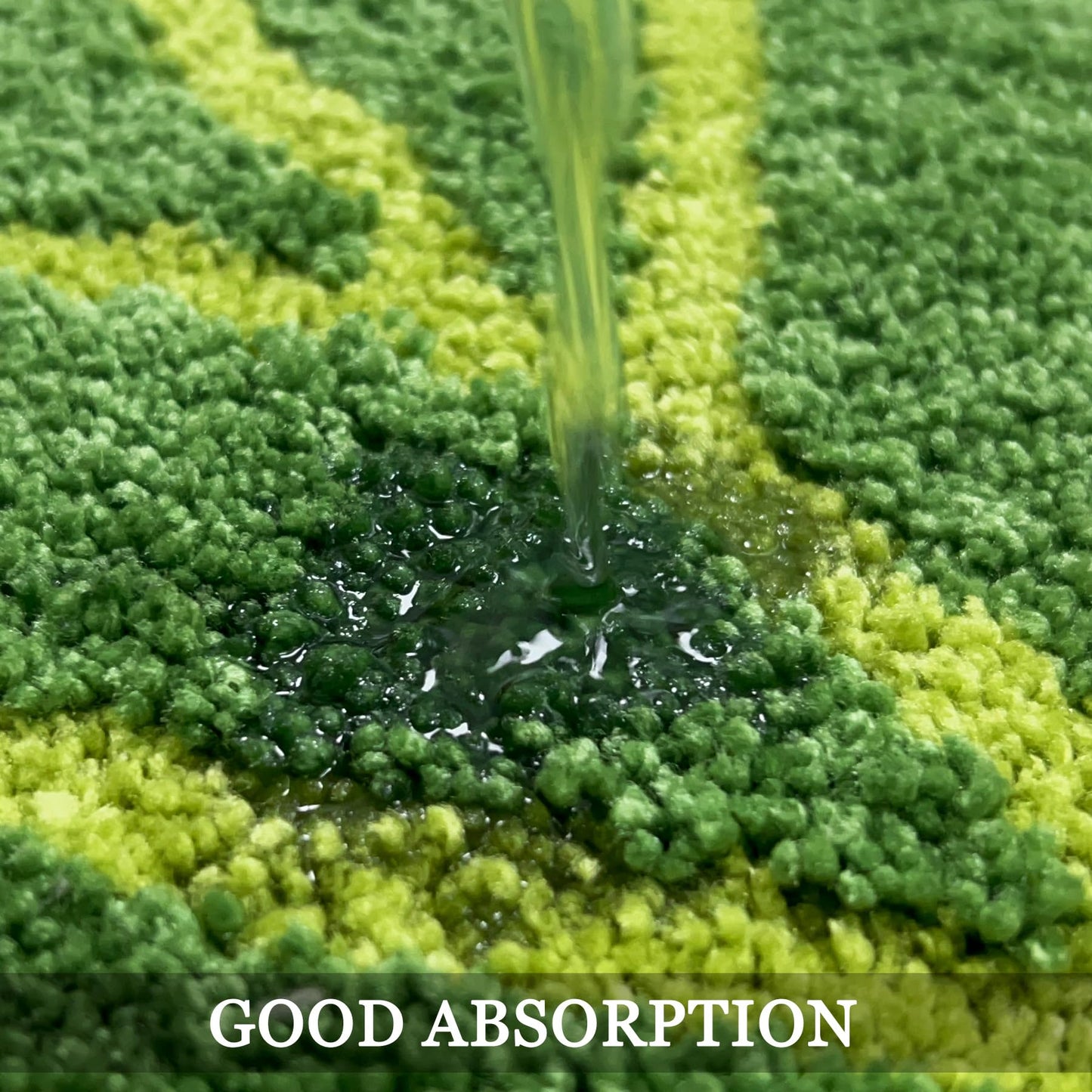 Green Bathroom Runner Rug - Leaf Long Bath Mat Plant Bathroom Rugs Non Slip Washable Spring Rug for Bath Room, Bedroom, Waterbasin, Bathtub Decor, Cute Bathmat Floor Carpet 20" x 47"