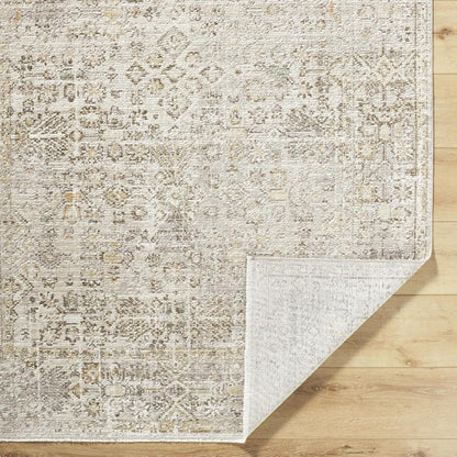 Livabliss x Galey Alix Myrtle Avenue I Vintage Medallion Area Rug, 7'10" x 10'2" (8' x 10'), Taupe