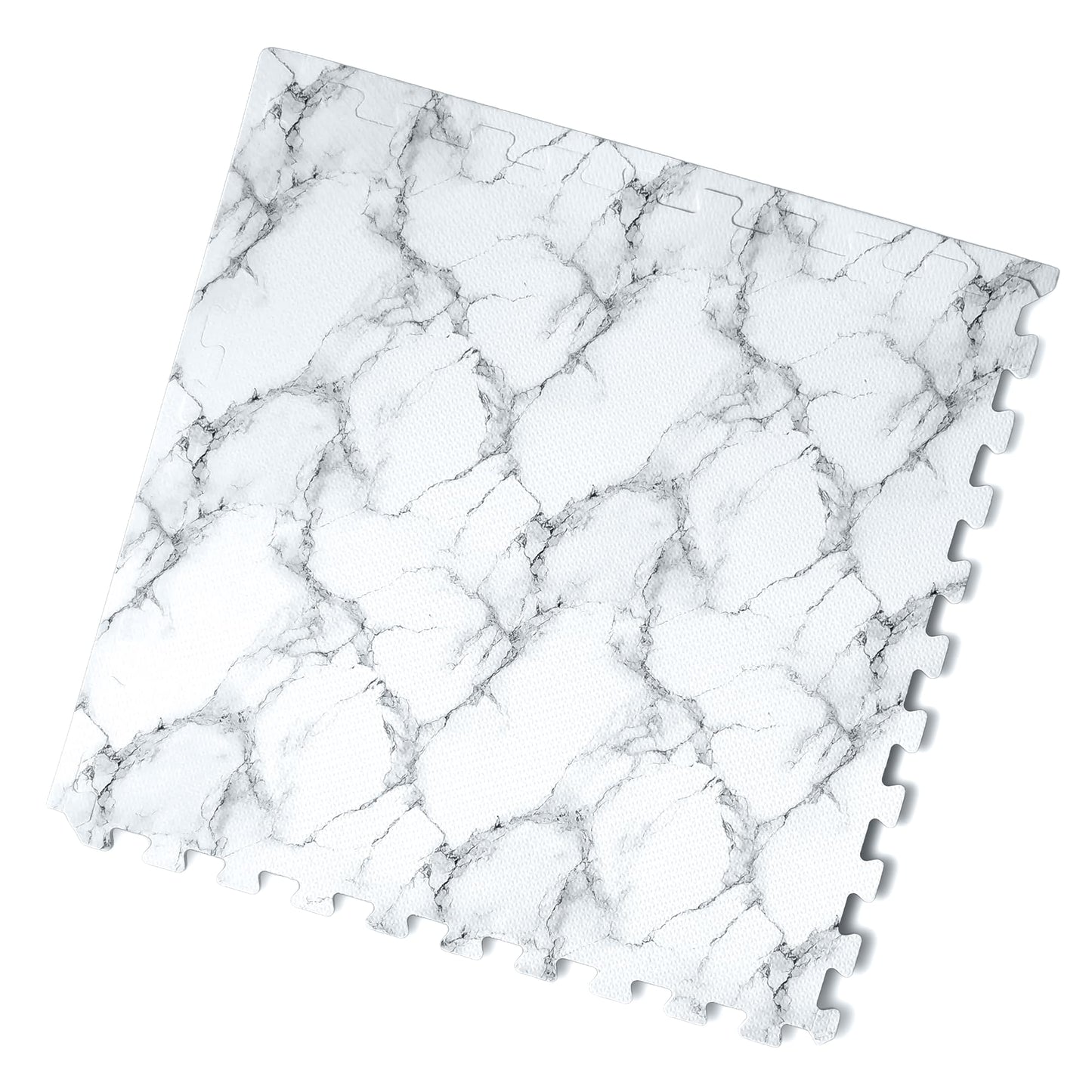 Forest Floor Farmhouse 3/8-Inch-Thick Printed Foam Tiles, Premium Marble Interlocking Foam Floor Mats, Anti-Fatigue Flooring – Stylish Flooring Solution, Marble, 6 24"x24" Tiles, 24 Sq Ft