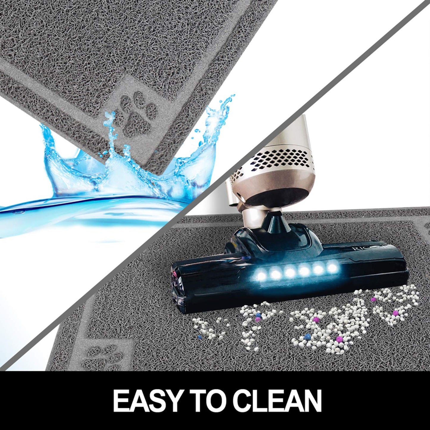 Pet Feeding Mat for Small Dogs and Cats 24" x 16" Flexible and Waterproof Dog Bowl Mat for Food and Water, Easy to Clean Dog Food Mat with Non Slip Backing