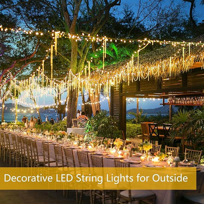 6-Pack Solar String Lights Outdoor, Extra-Long 600LED Christmas Fairy Lights Waterproof, Solar Twinkle Lights Copper Wire 8 Modes Fairy Twinkle Light for Xmas Tree Garden Party Wedding (Warm White)