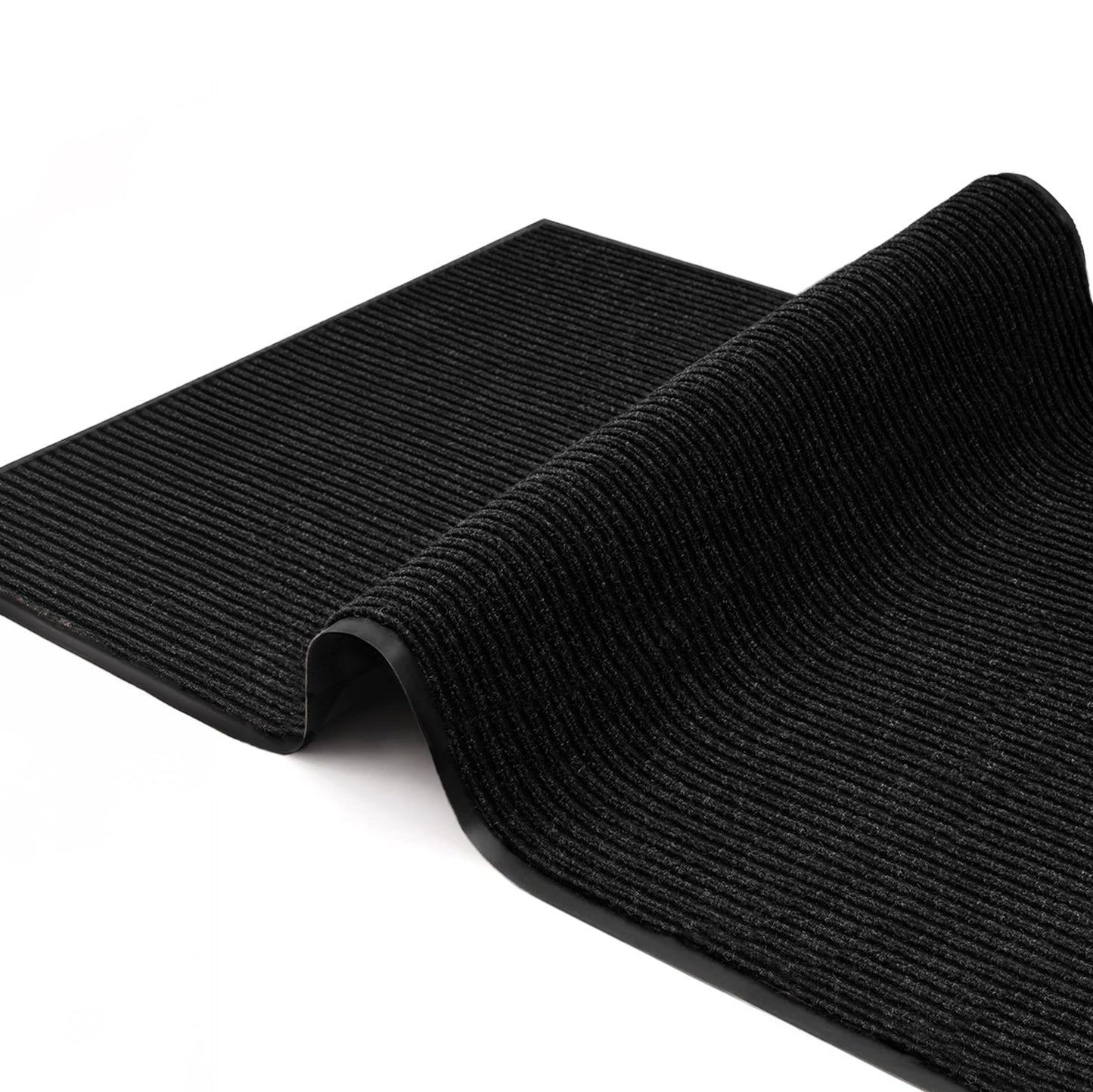 Commercial Door Mat 4'x6' Black, Heavy Duty Industrial Floor Mat for High Traffic Areas, Nonslip Rubber Backing, Large Door Mat for Indoor Entrance or Business Entryway.