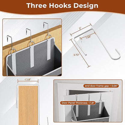 3 Packs 5-Tier Over the Door Storage Organizer