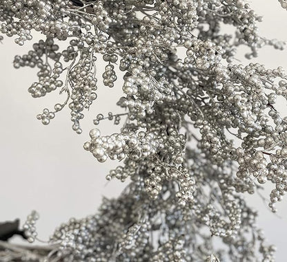 Winter Front Door Wreath 26 Inch Winter Silver Berry Wreath