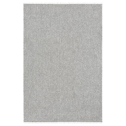 LUXE WEAVERS Solid Machine Woven White Dark Gray 4x6 Area Rug, Indoor Stain-Resistant Carpet