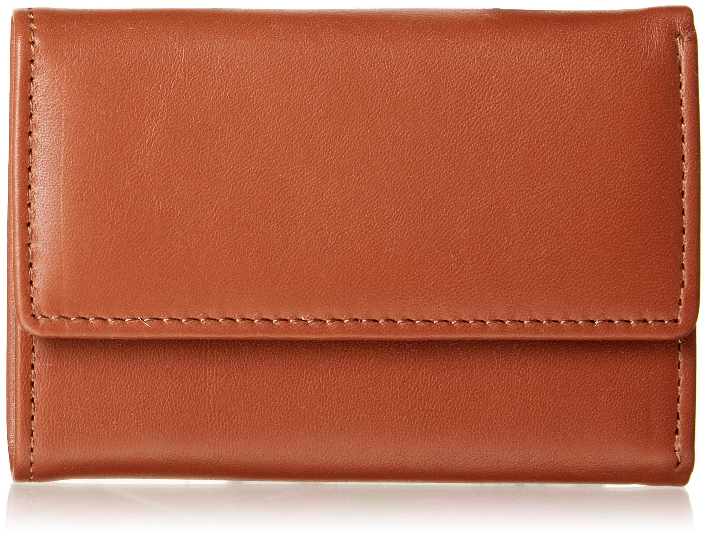 Royce Leather Trifold Key Case Organizer Wallet In Genuine Leather Tri-Fold Wallet, Tan
