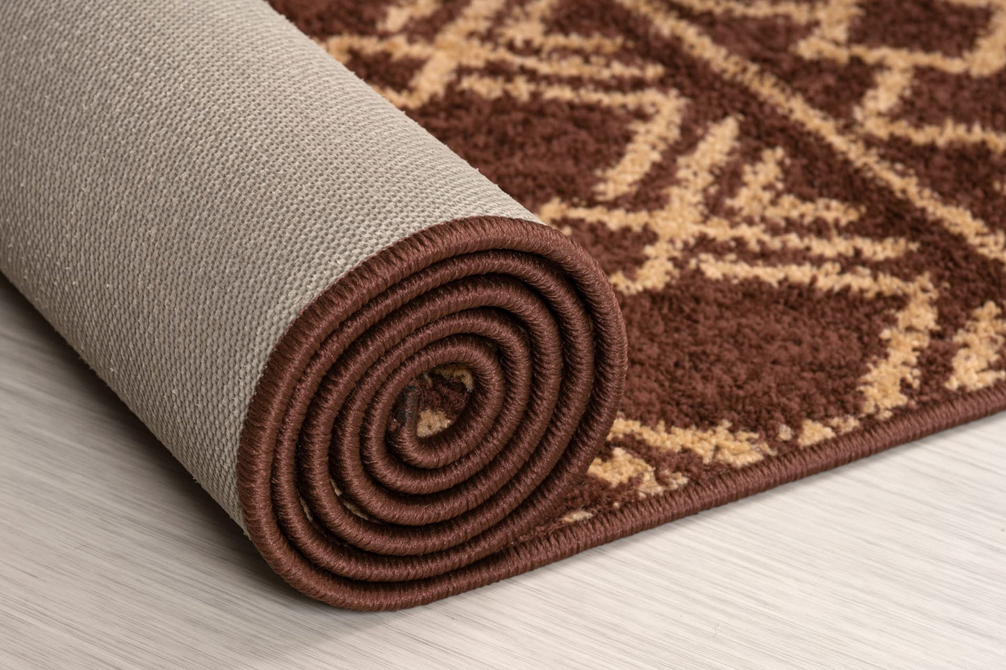 Custom Length, Non Slip Southwest Native American Pattern Carpet Runner Rug Mat for Entry Hallway Kitchen Laundry, 26 inch x 7 feet, Brown
