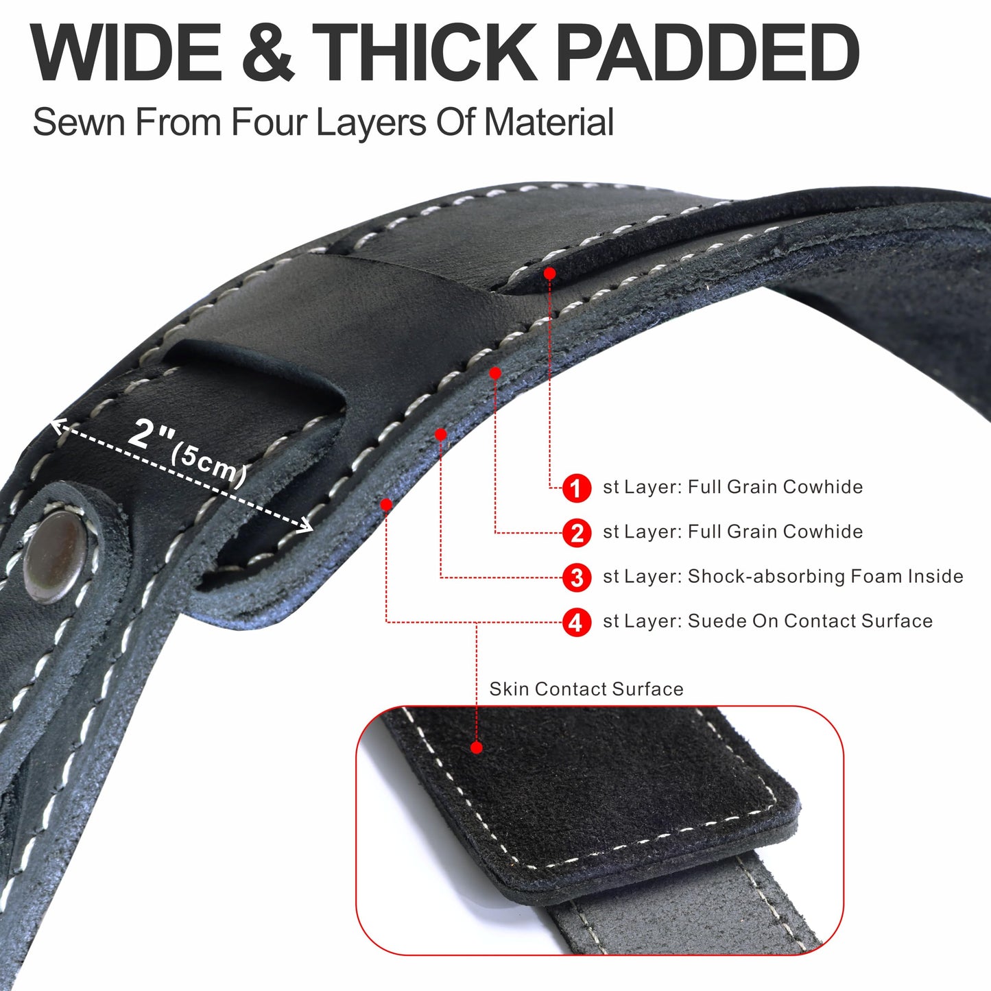 Padwa Lifestyle Black Frosted Dual Camera Harness Strap with Padded for Two Cameras -Full Grain Leather Dual Camera Harness,Multi Camera Gear for DSLR/SLR Strap,Double Camera Harness for Photographers