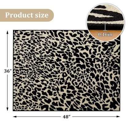 Office Chair Mat for Hardwood Floor, 48"x36" Easy Glide Computer Desk Mat Protector for Rolling Chair Under Desk Rug Nonslip Backing, Machine Wash, (Modern)