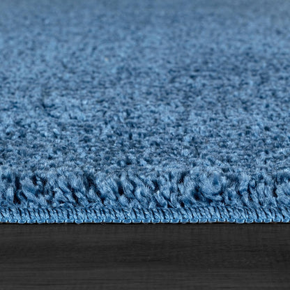 Area Rug 4x6 Blue Washable Indoor Rug Solid Non Slip Easy to Clean Non Shedding Indoor for Living Room Bedroom Kitchen Dining Room or Hallway (4 X 6 Blue)