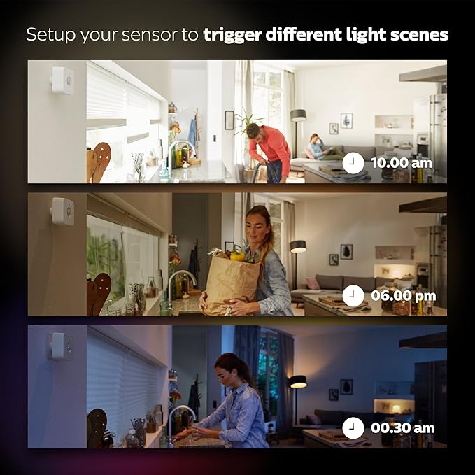 Philips Hue Motion Sensor - Exclusively for Philips Hue Smart Lights - Requires Hue Bridge - Easy, No-Wire Installation