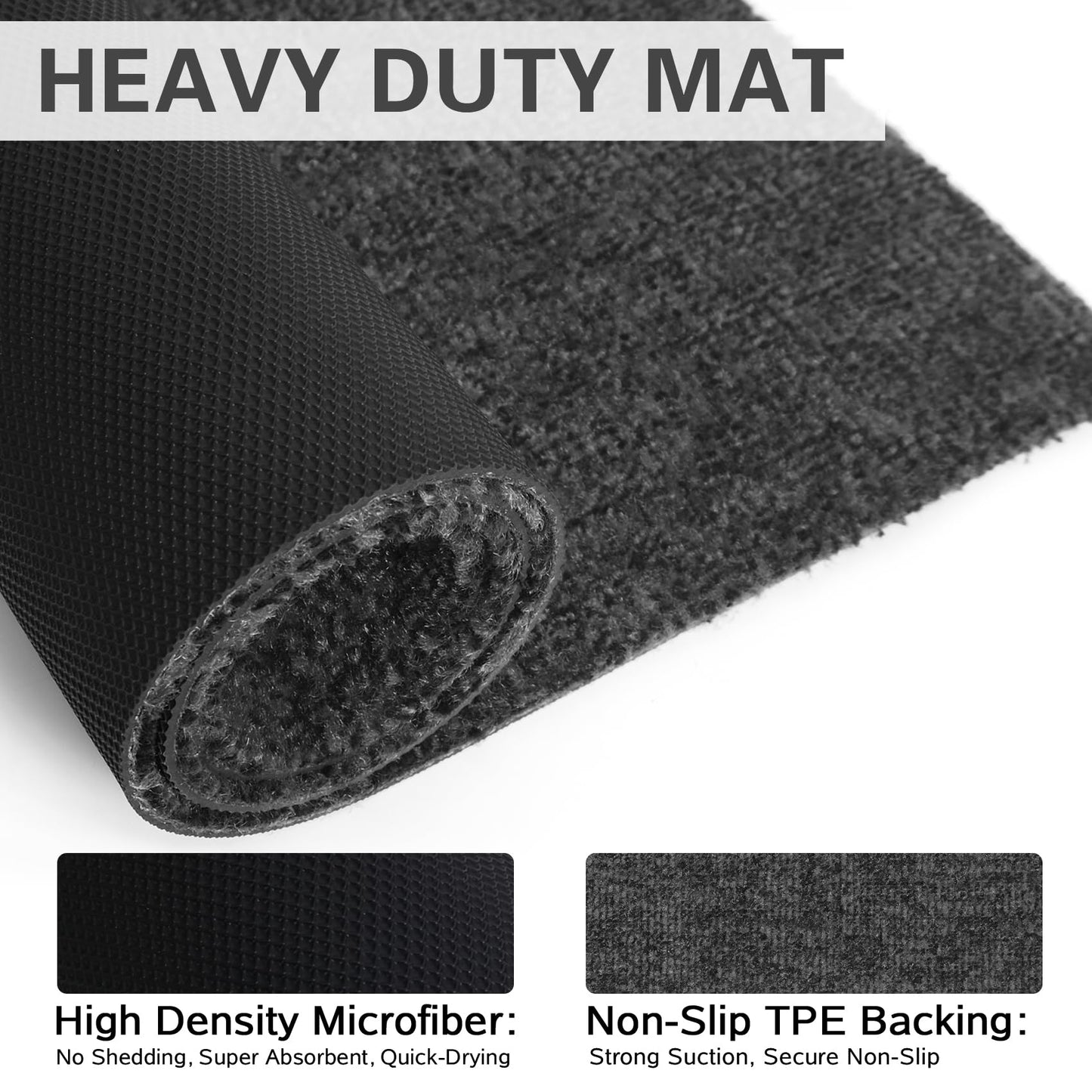 Neiza Front Door Mat Indoor and Outdoor, Non-Slip Low Profile Doormat 60"x35", Thin Yet Super Water, Quick-Drying, Dirt Resistant,No Shedding Doormats for Entrances, Garage, Pets,Hotel,Office