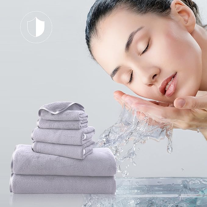 TENSTARS Luxury Silk Hemming Towel Set