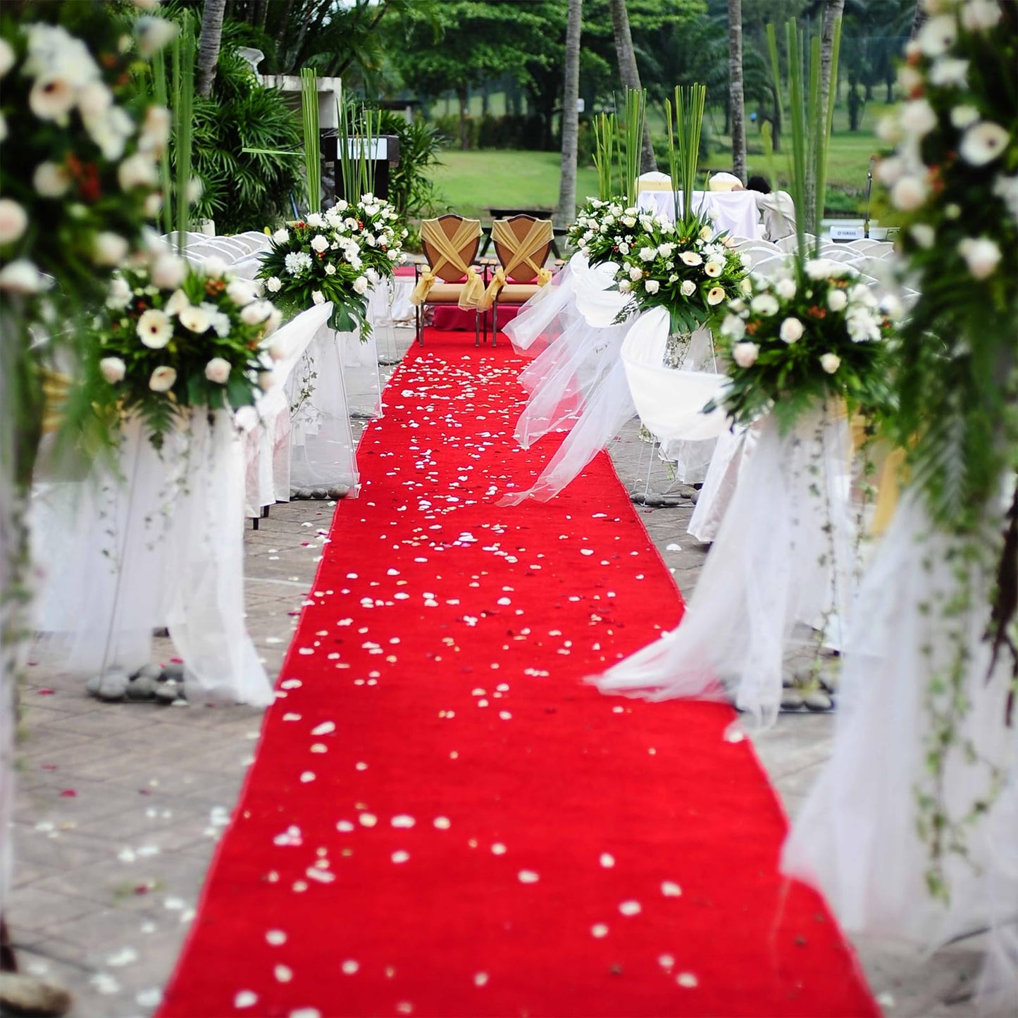 Red Carpet Runner Rug for Party and Event, Non-Slip TPR Rubber Backed Aisle Runway red Rug for Step, Proposal & Wedding Christmas Thanksgiving Decorations, Runway Rug for Prom(3 x 15ft, 450 GSM)