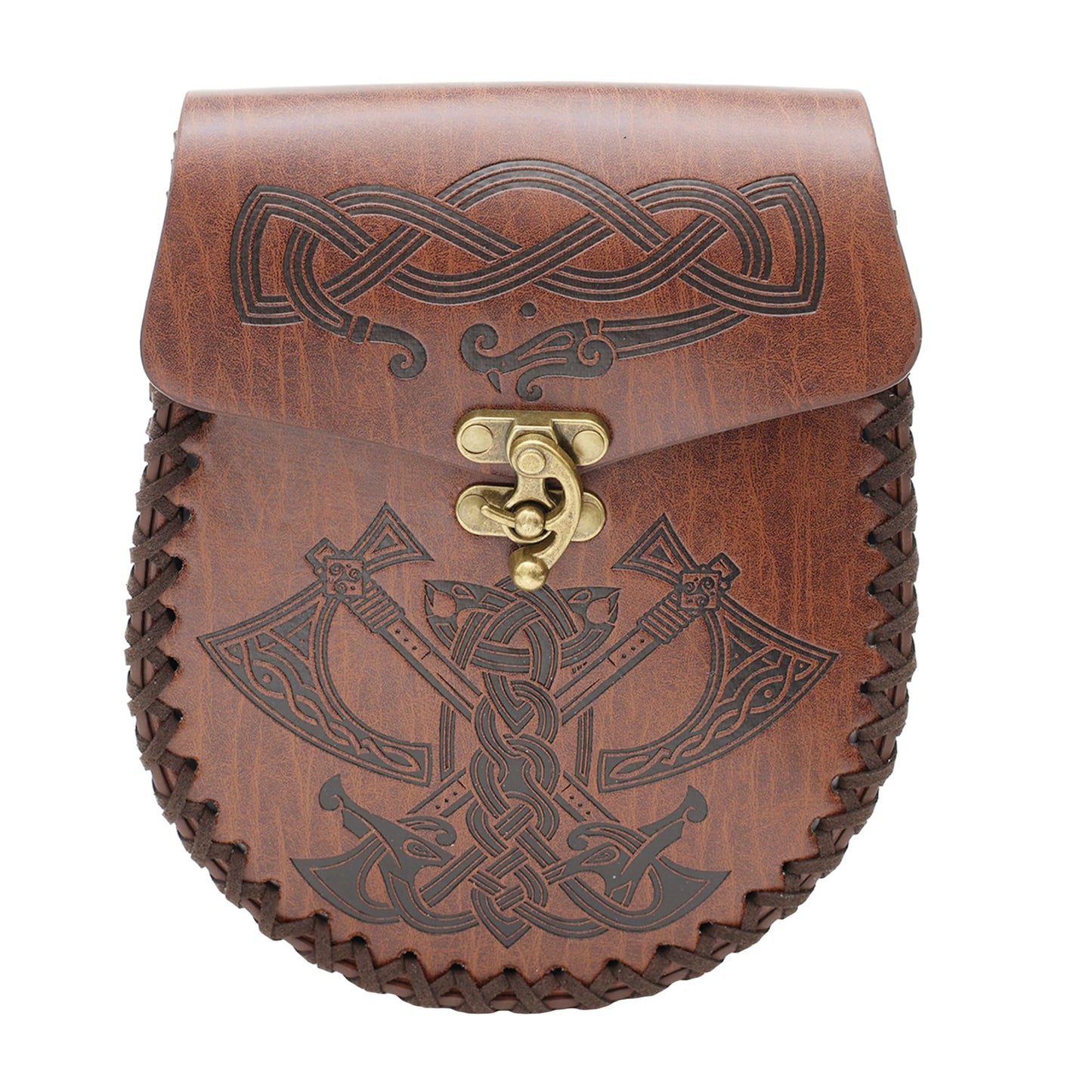 JAOYU Medieval Leather Pouch Renaissance Coin Pouch Nordic Vintage Belt Pouch Renaissance Faire Cosplay Costume Accessories Viking Dice Bag