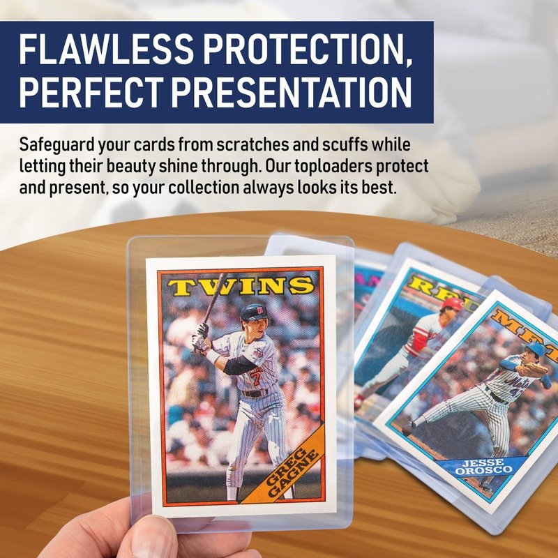 Premium Seamless 20PT Top Loaders - Thick Card Holders for Trading Cards | Hard Plastic Sleeves, 360PT Size