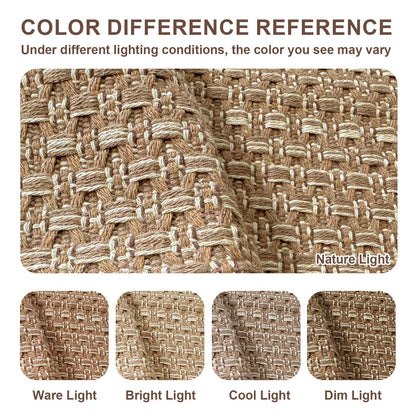 Bathroom Runner Rug,2x6 ft Hallway Runner,Braided Style Kitchen Runner Rugs,Faux Jute Rug with Rubber Backing,Machine Washable Neutral Entryway Runner Non Slip,Tan Brown