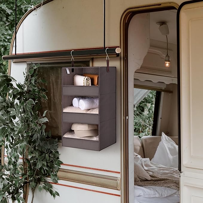 GRANNY SAYS 3-Shelf Closet Organizers and Storage, Foldable Hanging Closet