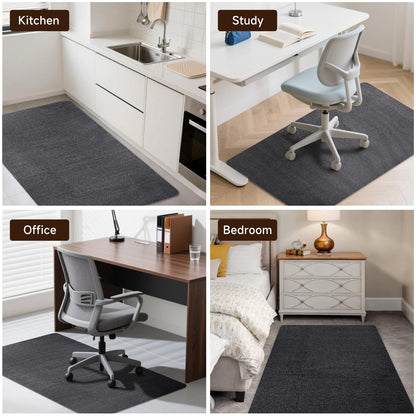 SHAREWIN Office Chair Mat for Hardwood Floor & Tiles, 55"*35" Desk Computer Floor Mats, Large Anti-Slip Hard Floor Protector for Rolling Chairs, Dark Gray