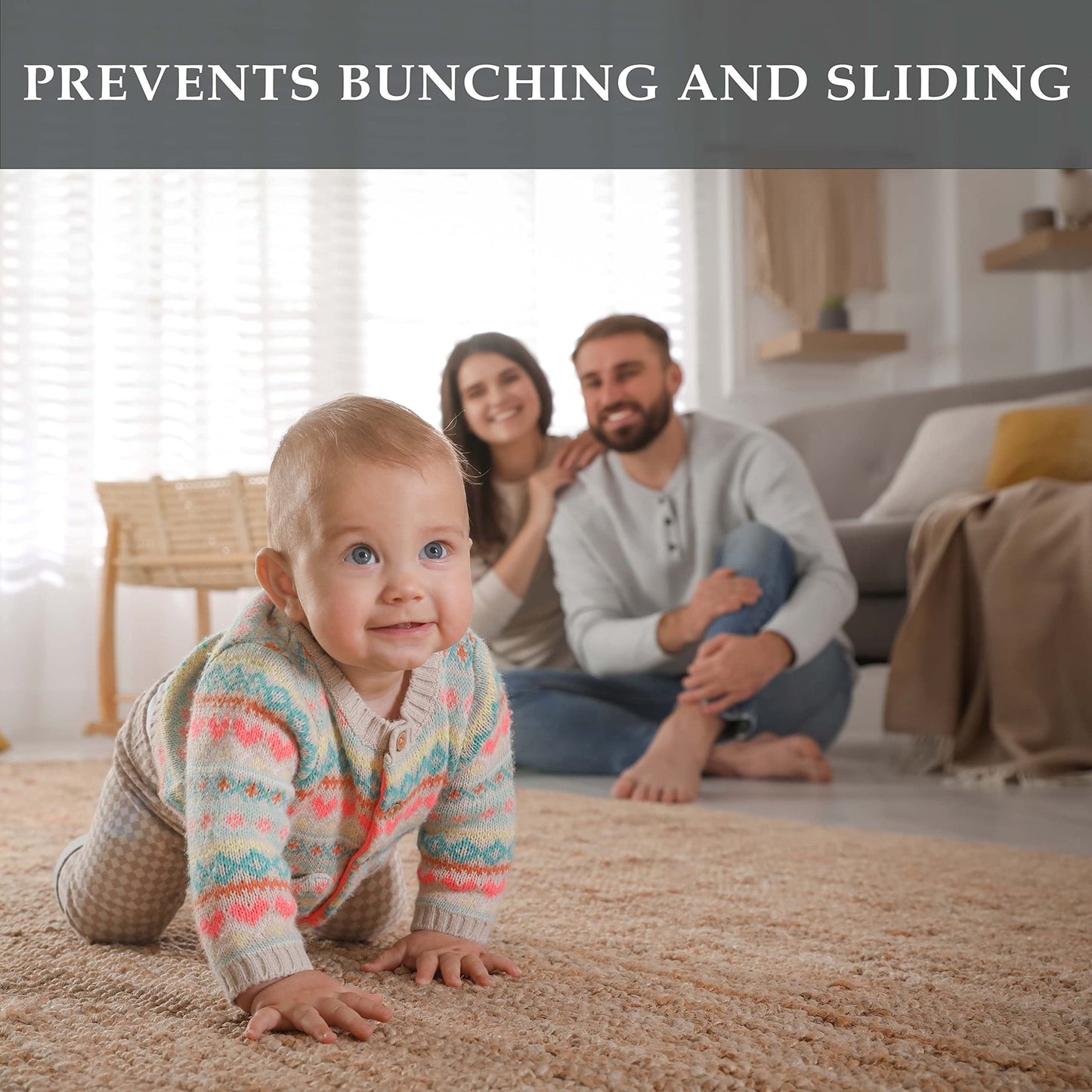Superior Area Rug Pad, Non-Slip, Non-Skid, Floor Protector, Table Runner, Hardwood and Tile Floors Padding, Washable, Place Mats, Gripper Mat, Slide Stoppers, Rubber Rug Grip, 2' x 3', Cream