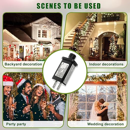 30V 3.6W LED Transformer Replacement Class 2 Power Supply for Christmas String Light Inflatable Decorations LED Controller IP44 Waterproof Low Voltage