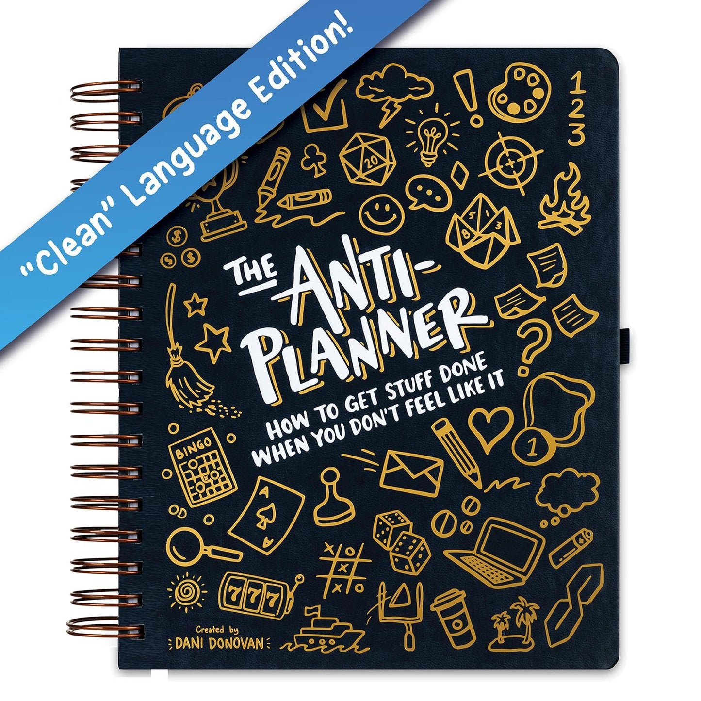 The Anti-Planner: How to Get Stuff Done When You Don't Feel Like It--Clean Edition, No Dates or Calendars ADHD activity planner for adults women kids, adhd tools, productivity planner