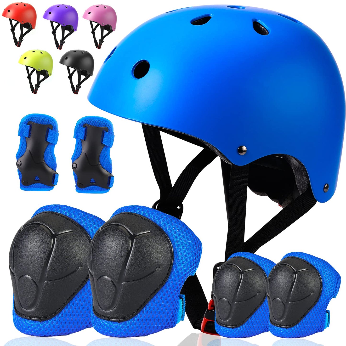 ArgoHome Toddler Kids Bike Helmet Set with Knee Elbow Pads, Adjustable Cycling Helmet for Little Boy Girl Protective Gear