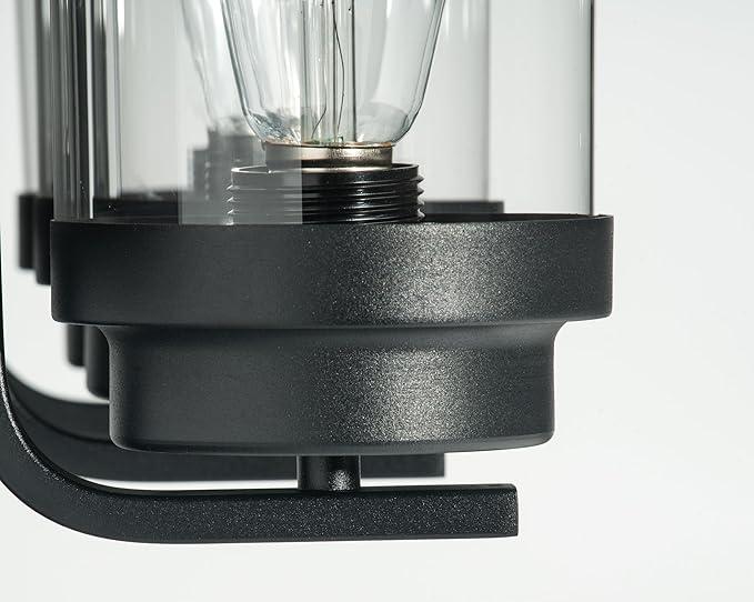 Bathroom Vanity Light Fixtures,Rustic Matte Black Vanity Lights 3 Bulb,Industrial Bathroom Light 3 Pack(Bulbs not Included)