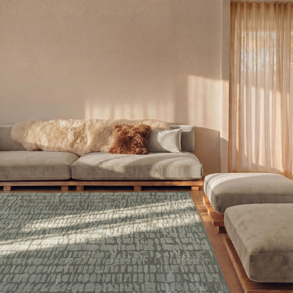 Revival Rugs Reverb 5'x8' Area Rugs for Living Room Bedroom Dining Room - Washable, Oeko-TEX Certified, Modern, Green