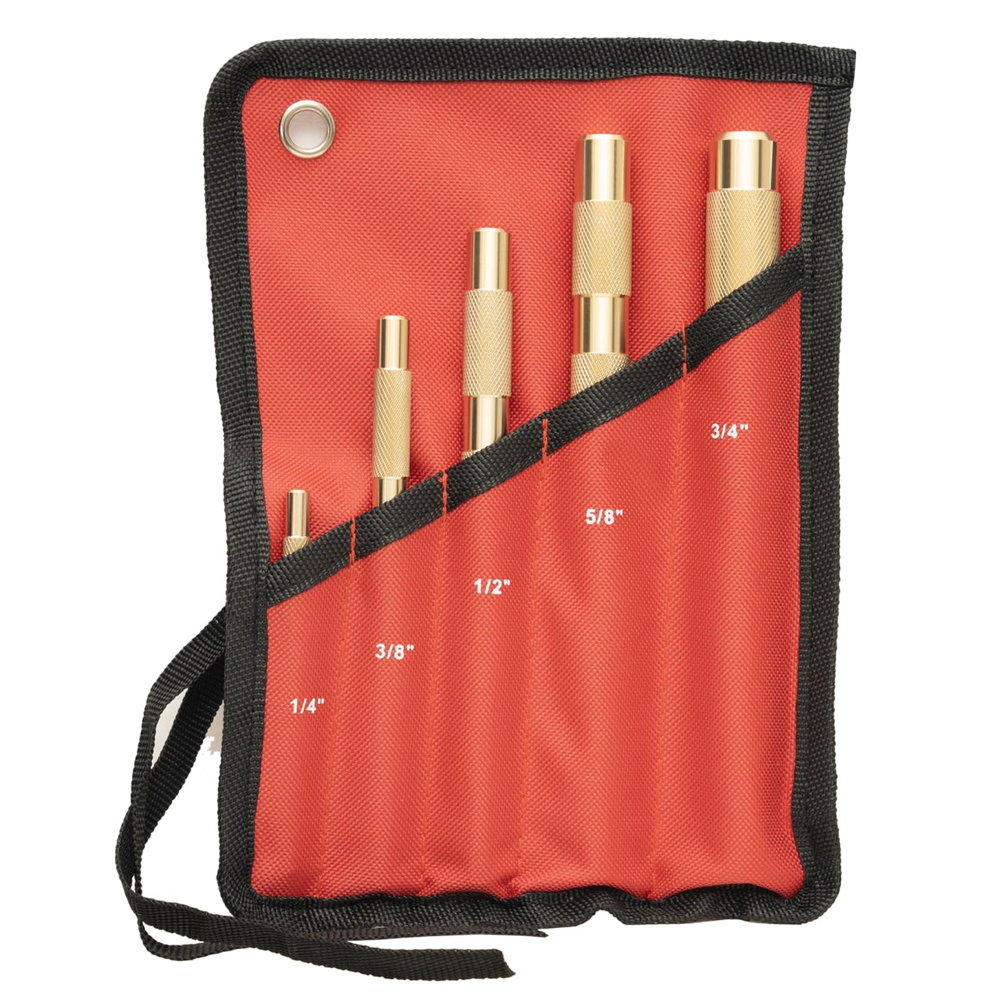 5-Piece Premium Brass Punch Set - Heavy-Duty Non-Marring Repair Tool Kit (1/4", 3/8", 1/2", 5/8", and 3/4") Replacement for 67003-MAI 045256670034 | Automotive, Industrial & DIY Use