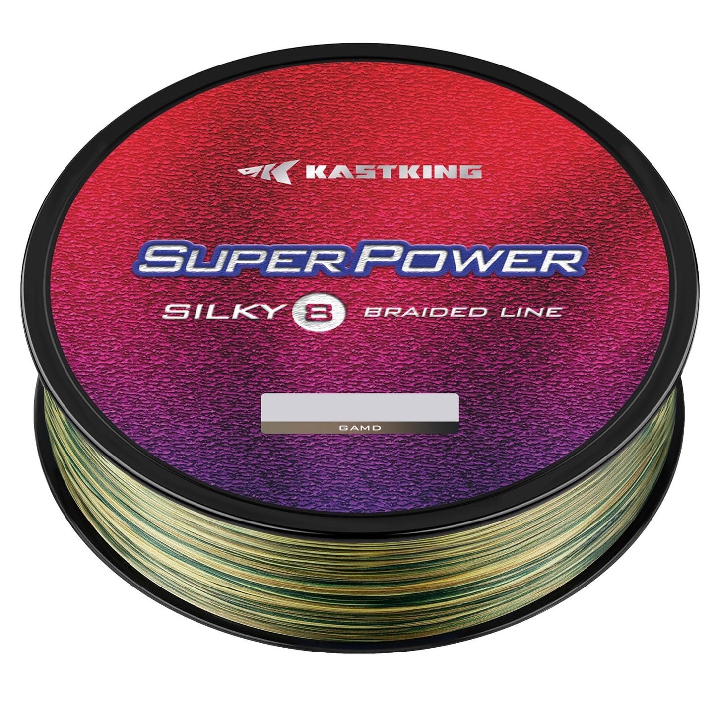 KastKing Superpower Silky8 Braided Fishing Line, Camo, 8 Strands, 50 LB, 500 Yds