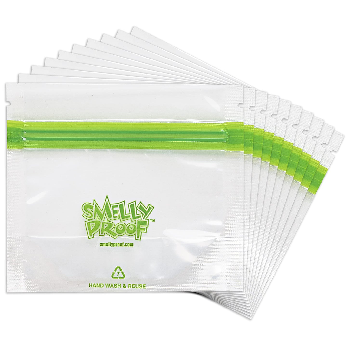 Smelly Proof 10 x Expandable Stand-Up & Fill REUSABLE Storage Bags for Food Designed & Mfg in US, NO PEVA, BPA FREE, Reusable Snack Bags, Dishwasher-Safe, Clear 3 mils STAND & FILL 6" x 4" - 10pk