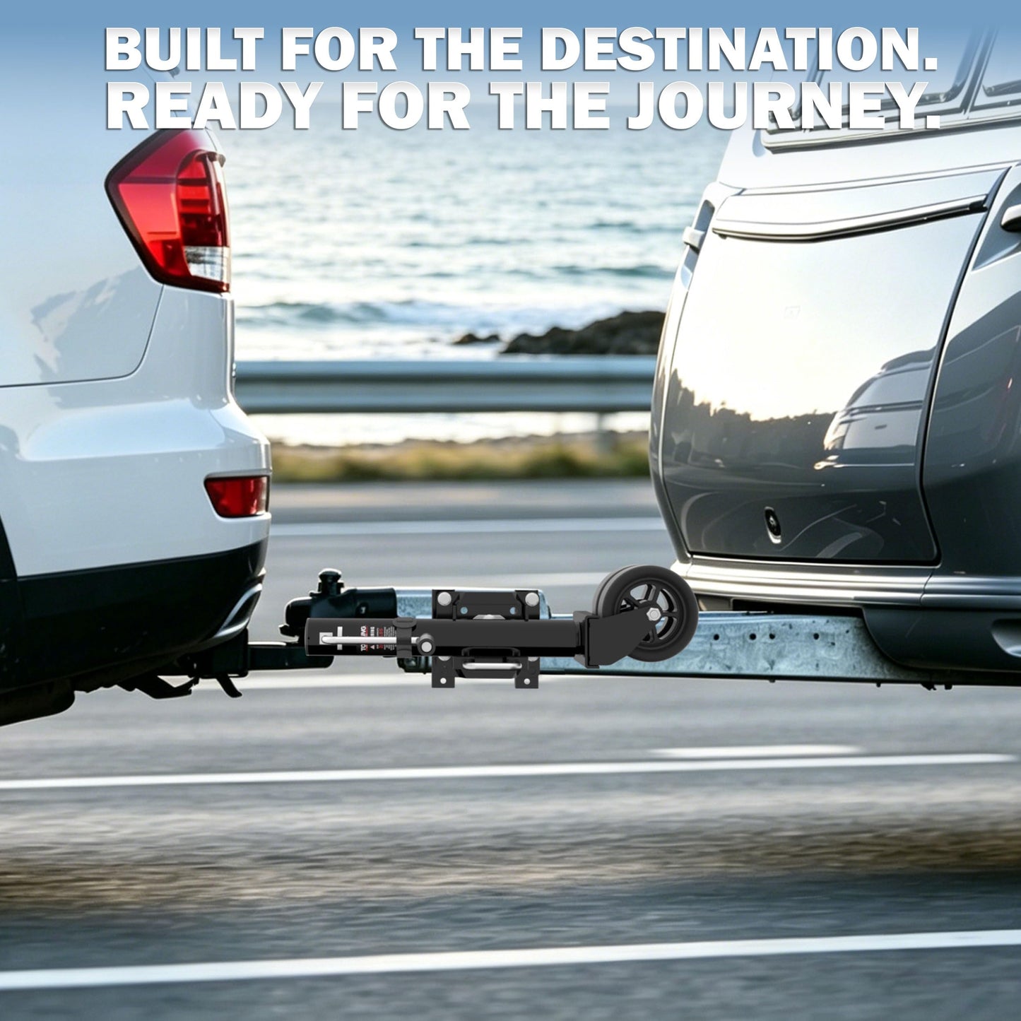 TOWKING 2000 lbs Upgraded Boat Trailer Jack, 10" Lift, Bolt On Trailer Jack for RV, Boat and More, Black