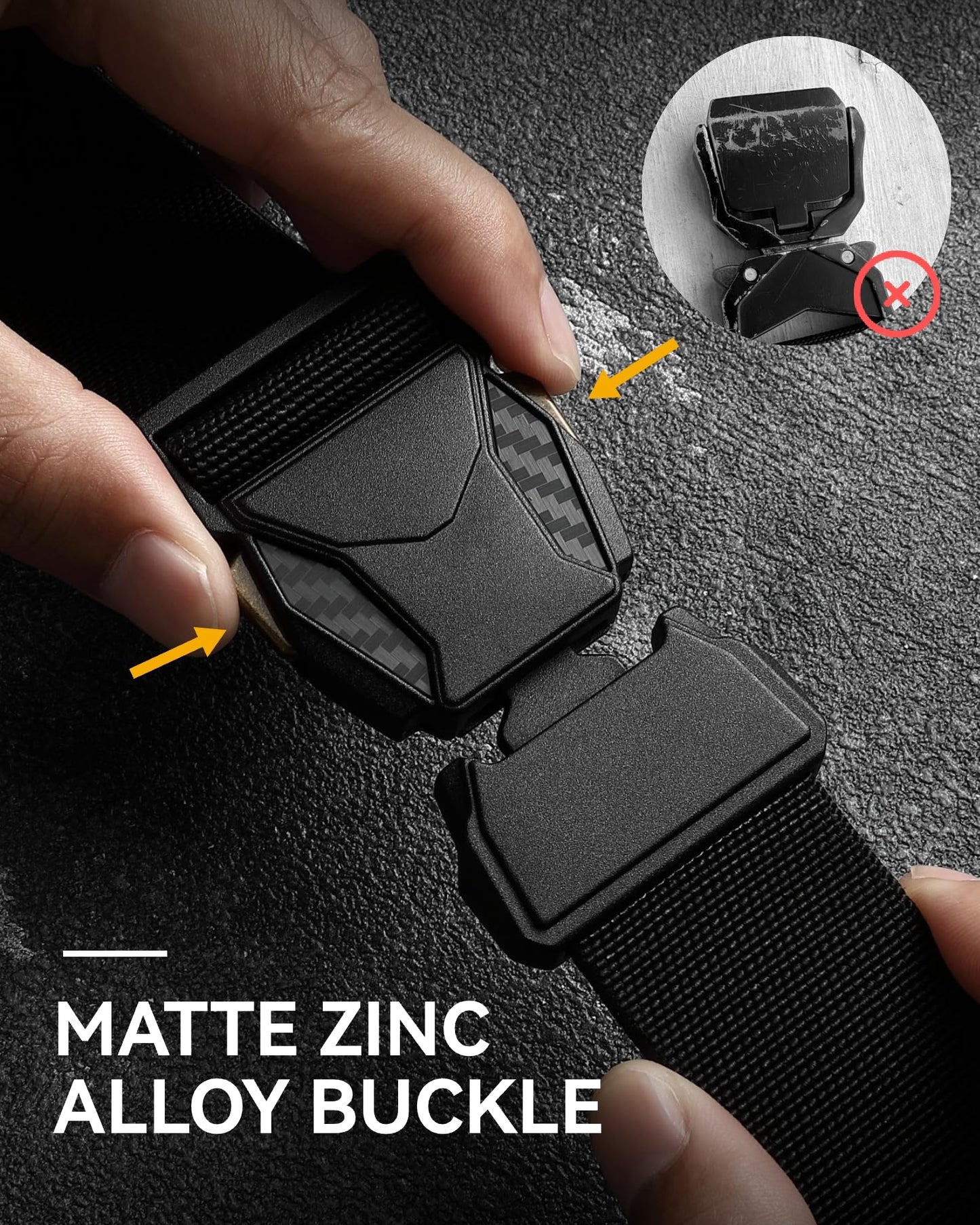 CHAOREN Stretch Tactical Belt Men - 1.5" Nylon Work Belt for Military EDC - Quick Release for Utility EMT Hiking