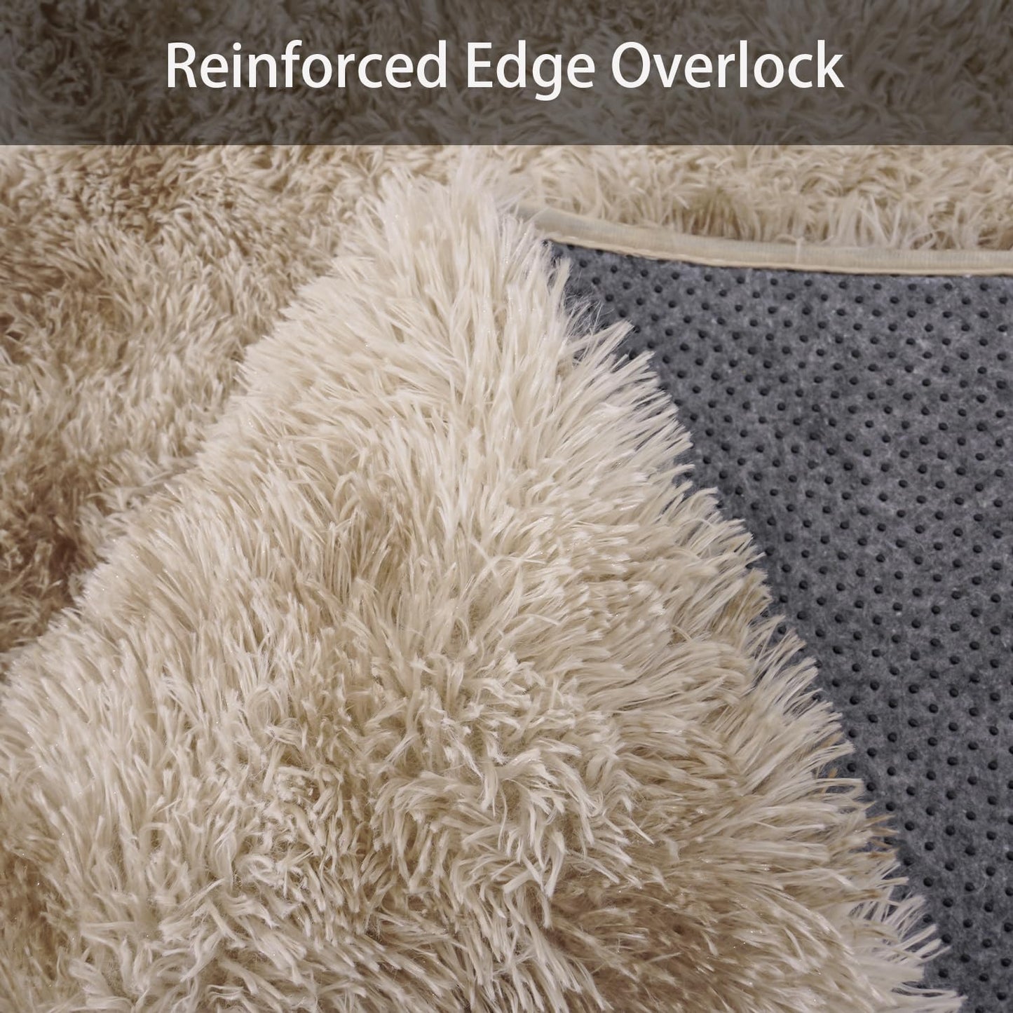 Upgrade Non-Slip Plush Rugs for Living Room, Soft Shaggy Carpets for Living Room, Fuzzy Rugs for Kids' Room, Perfect Decor for Modern Home Tie Dye Camel 6x9 Feet