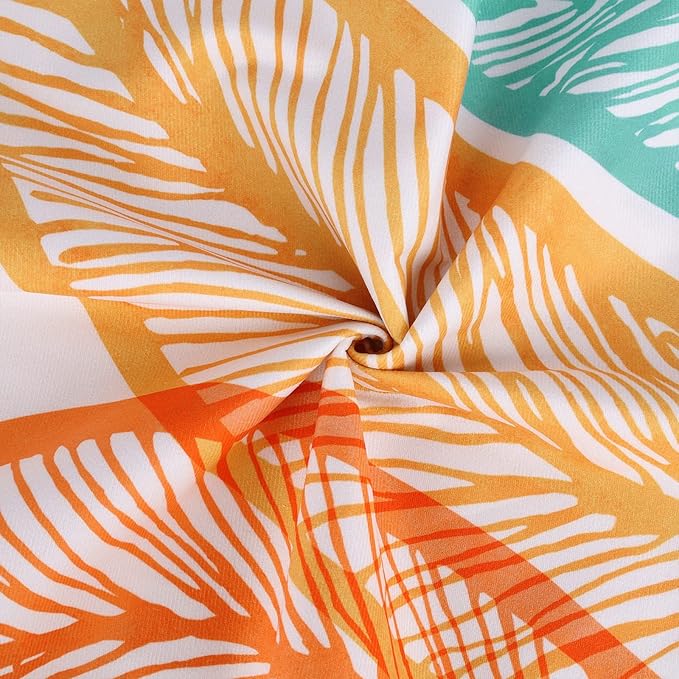 Bonhause Tropical Pillow Covers 20x20 Set of 4 Boho Leaves Palm Tree Summer Beach Decorative Throw Pillow Cases Soft Velvet Outdoor Pillow Covers for Patio Sofa Couch Bedroom Home Decor