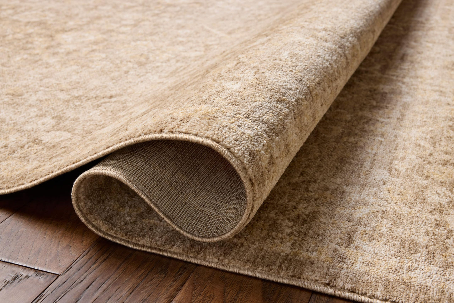 Loloi Chris Loves Julia Palma Collection PLM-01 Bark/Natural 5'-3" x 7'-6" Area Rug Vintage Style Boho Living Room Bedroom Carpet