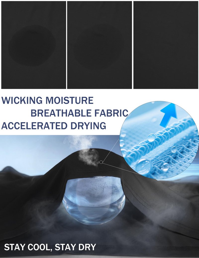 Fishing Shirts for Men Long Sleeve Men's Sun Protective Quarter Zip Shirt Rash Guard Shirts Running Shirts for Men Summer Shirts for Men Black