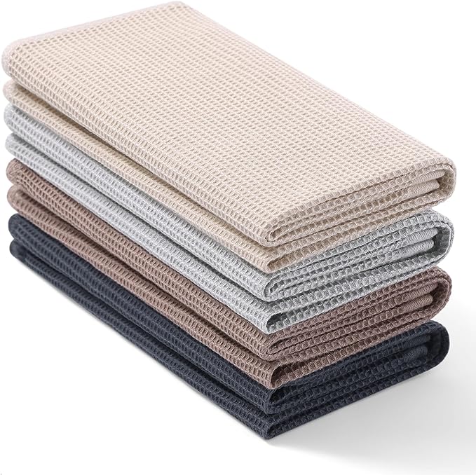 Homaxy 100% Cotton Waffle Weave Kitchen Towels