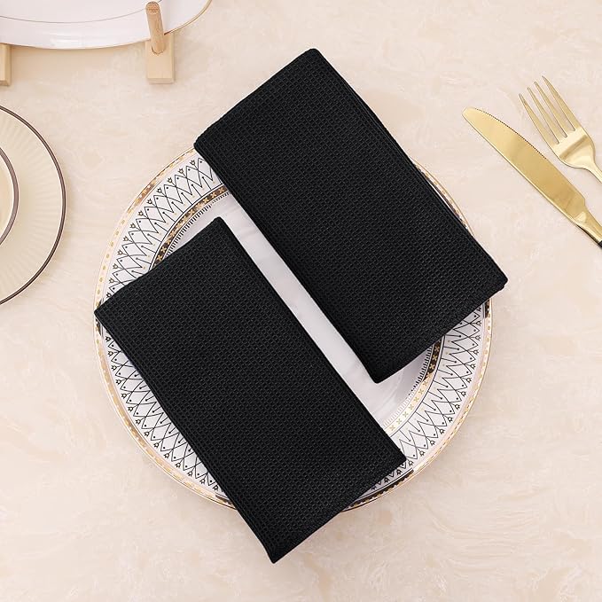 Homaxy 100% Cotton Waffle Weave Kitchen Towels