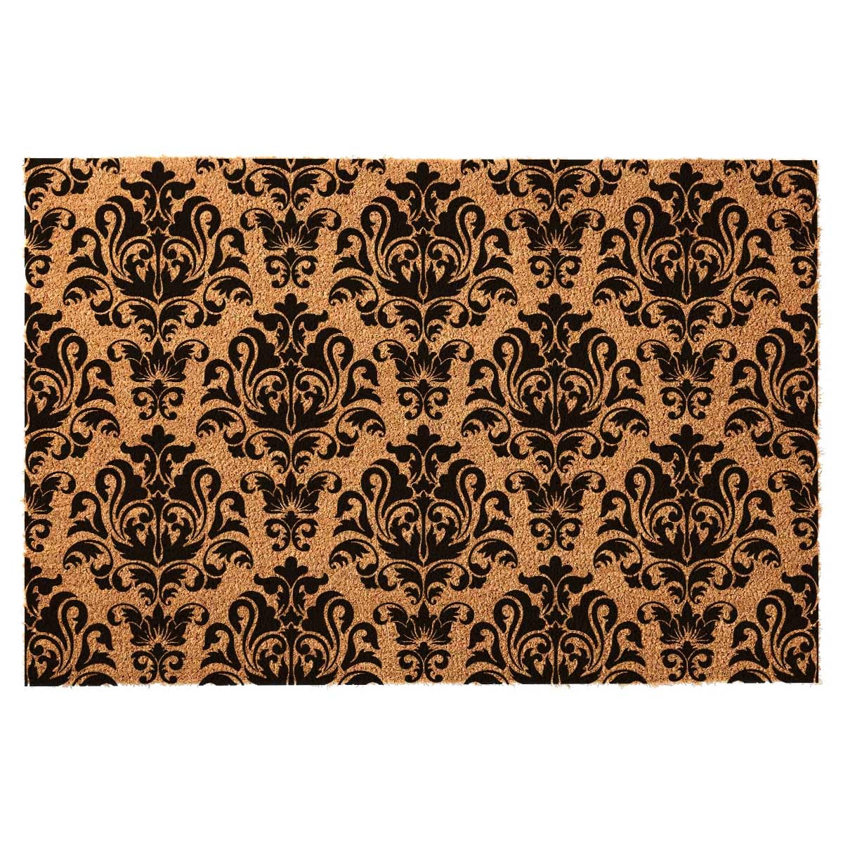JiXianJu Funny Coir Doormat Tropical Flower Welcome Front Porch Decor Doormat for The Entrance Way Rugs with Heavy-Duty PVC Backing Non Slip Outdoor 23.6 x 15.7 inch