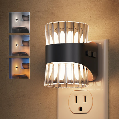 L LOHAS LED Night Light, Bubble Night Lights Plug into Wall,2 Pack 3000K/4000k/5000K Adjustable Color Temperature Night Light,Dimmable Nightlights with Dusk to Dawn Sensor for Rooms Bathroom Hallway