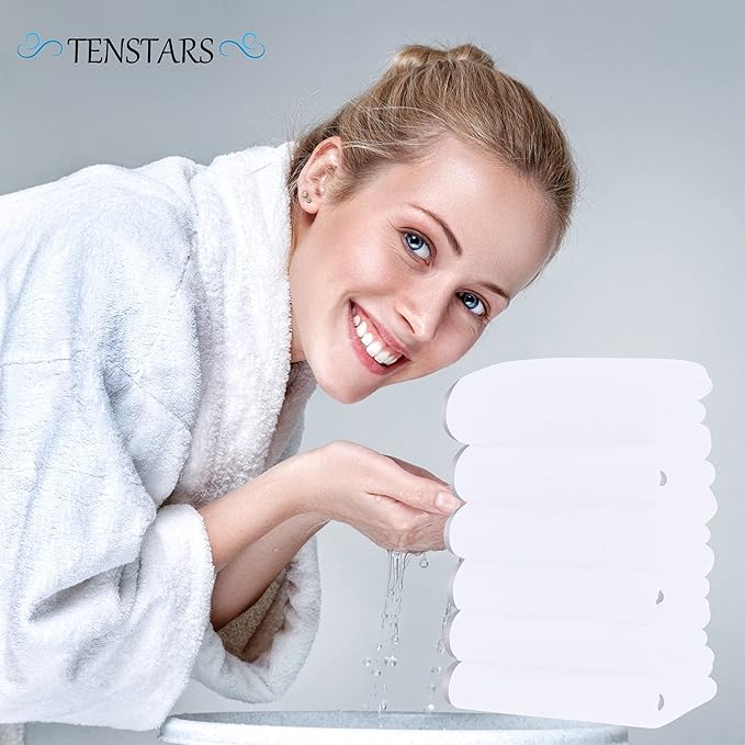 TENSTARS Silk Hemming Hand Towels