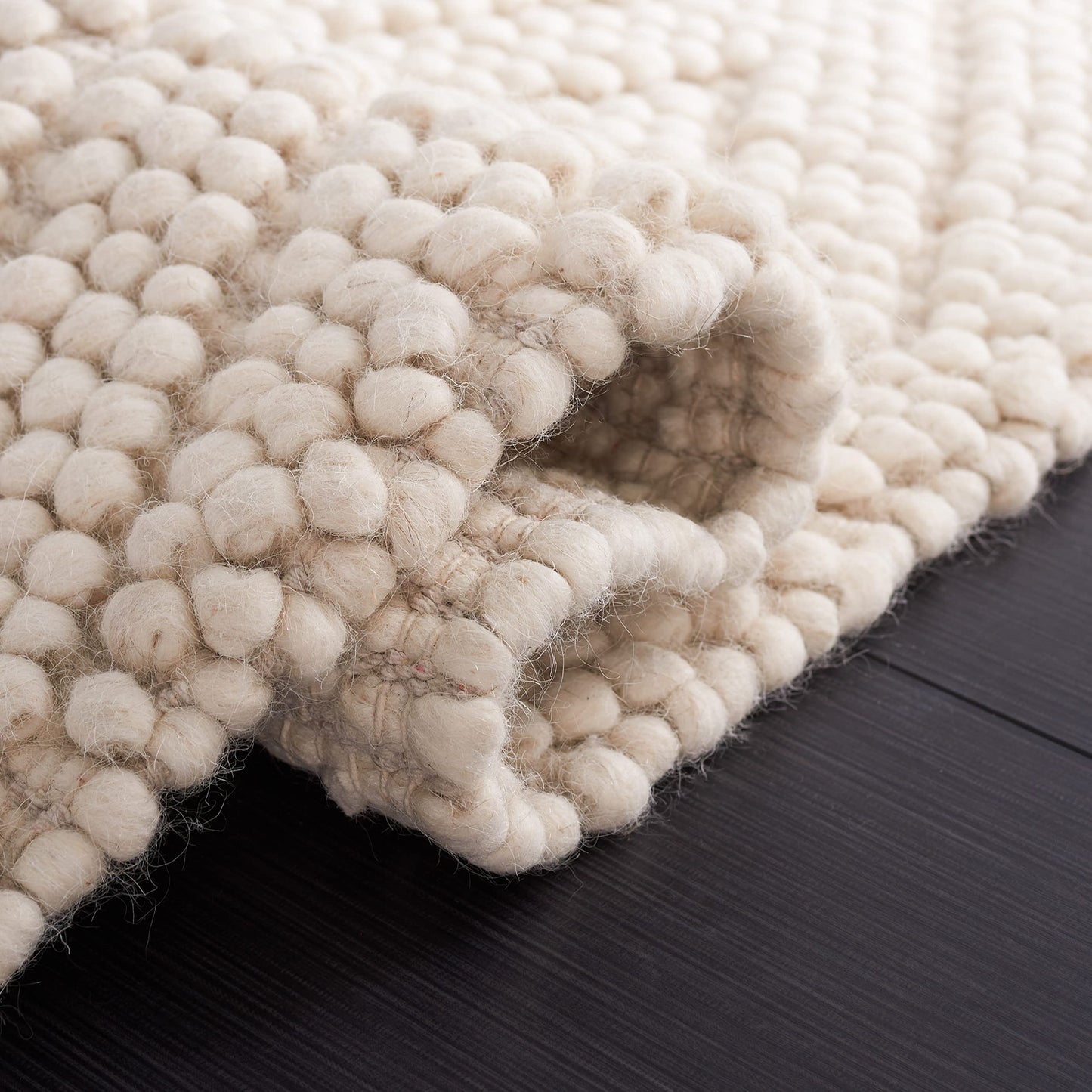 SAFAVIEH Natura Collection Accent Rug - 3' x 5', Ivory, Handmade Moroccan Boho Trellis Wool, Ideal for High Traffic Areas in Entryway, Living Room, Bedroom (NAT224A)