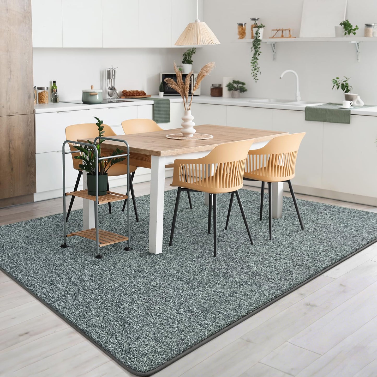 AROGAN Small Washable Area Rugs for Bedroom, 2×4 Runner Rug with Memory Foam for Hallway, Non Slip Fluffy Carpet Indoor Rug Runner for Kitchen, Bedside, Entryway Bathroom Home Decor, Grey