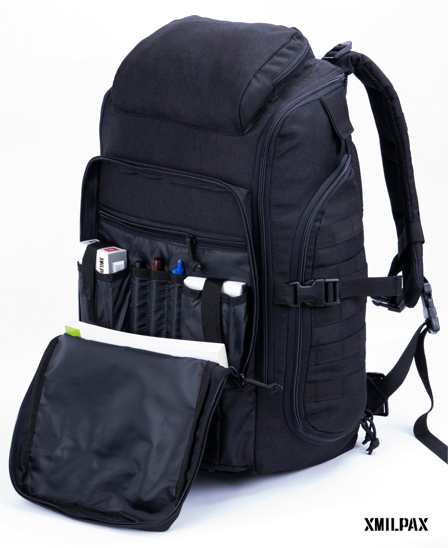 XMILPAX 35L Tactical Backpack Military Rucksack MOLLE Quick-Access Flap EDC Pack for Hiking Camping Travel Work Bugout Emergency